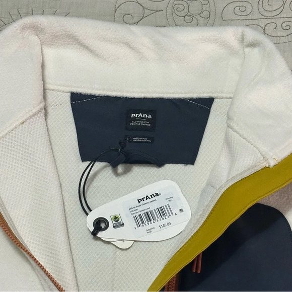 NWT Prana Peak Fleece Size XL Jacket Canvas / Golden Leaf - Picture 8 of 10